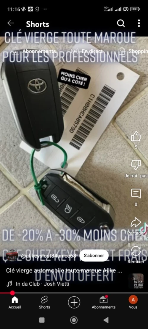 Service les clés auto réparation 
