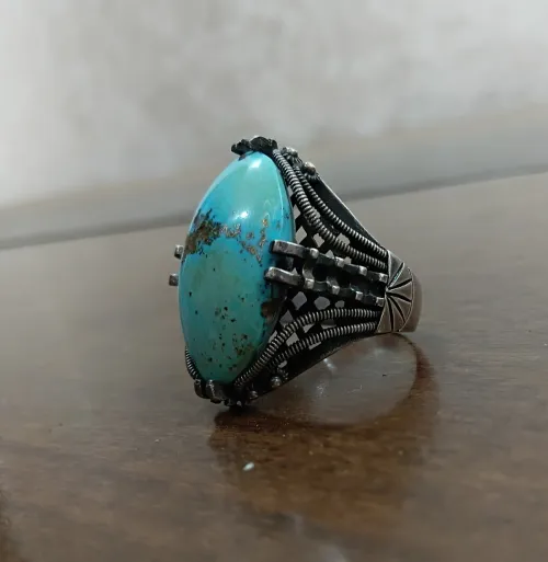 Bague turquoise original 