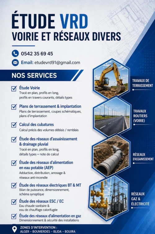 Etude Voirie et réseaux divers