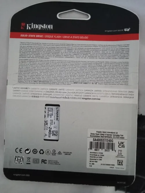 SSD 2.5" SATA III KINGSTON A400 240GB