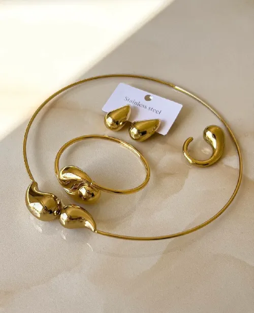 Parure VINTAGE En Acier Inoxydable 