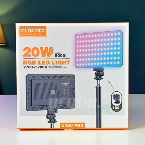 Plokama U480 PRO Rechargeable RGB LED Photography/Videography Fill Light SALE
