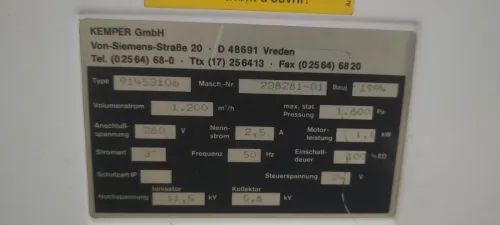 Appareil d'aspiration KEMPER GmbH 