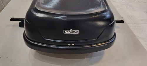 Coffre de toit BERMUDE NORAUTO 4100 + porte bagage