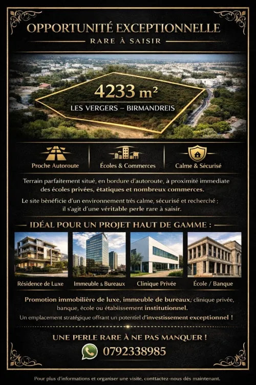 Vente Terrain Alger Bir mourad rais