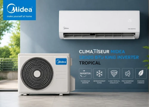 CLIMATISEUR MIDEA 18000BTU KING INVERTER TROPICAL