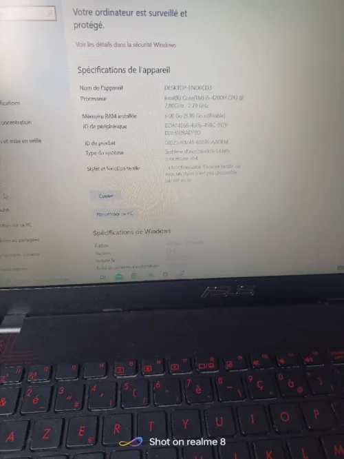 Pc portable asus gamer 