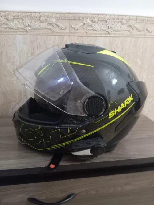 Casque moto shark carbon original avec bluetooth V3 
