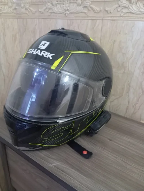 Casque moto shark carbon original avec bluetooth V3 
