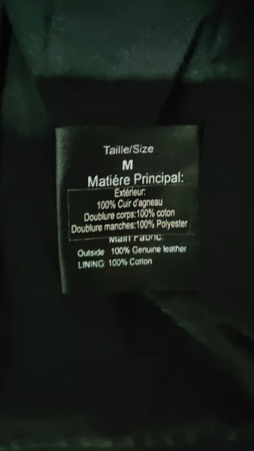 Veste cuir Agneau
