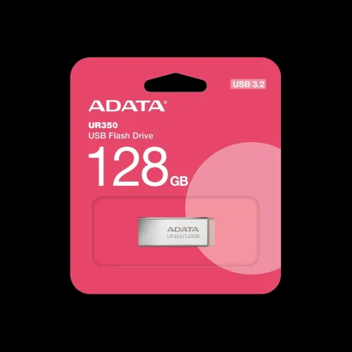 FLASH DISQUE 128GB ADATA USB 3.2 UR350 Métal étanche et Solide, Backup Software