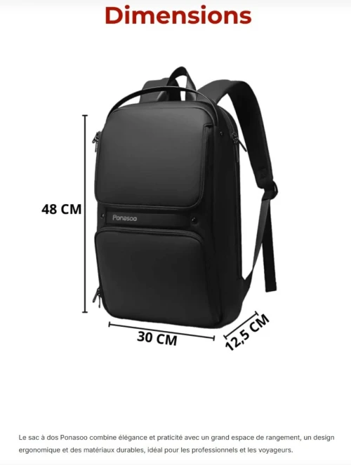 SAC A DOS PONASOO PROFESSIONNEL ET ELEGANT