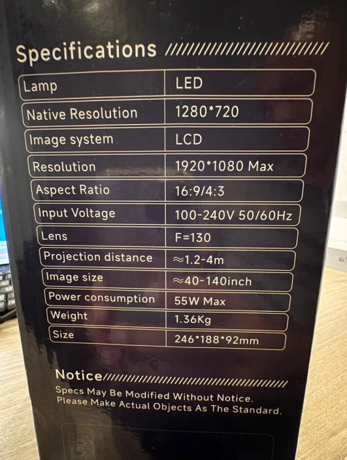 DATA SHOWS WIFI BORREGO T7 - HOME THEATER