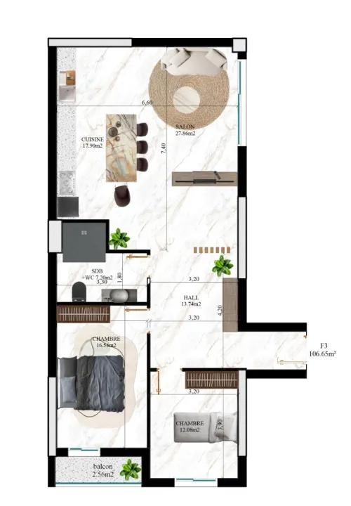 Vente Appartement F3 Alger Ain benian