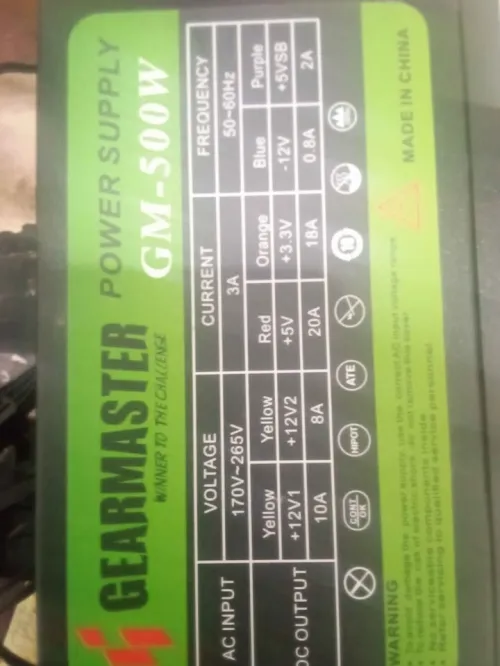 Alimentation 500W 80 Plus Gold RGB - Gearmaster