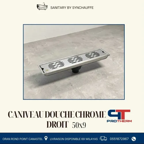 CANIVEAU DOUCHE INOX 50/9 DROIT PROTHERM LZ5009A