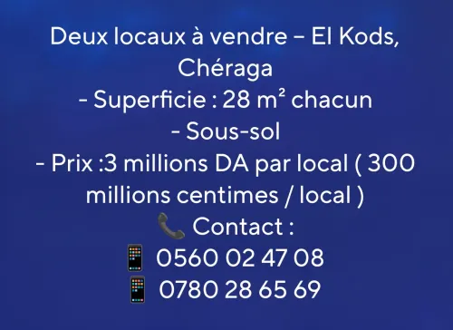 Vente Local Alger Cheraga