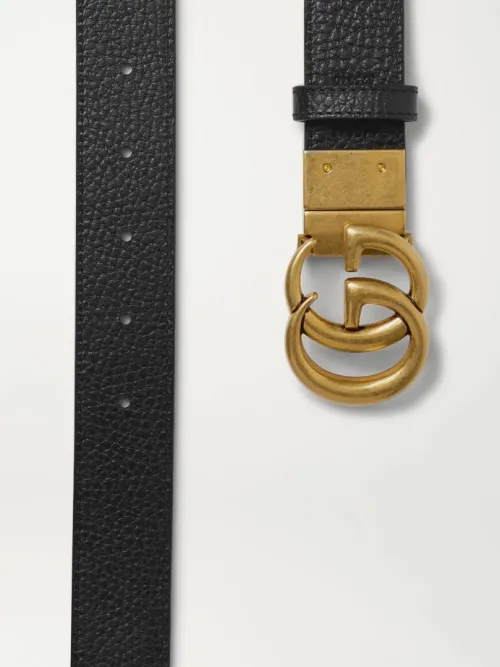  GUCCI CEINTURE Reversible Full-Grain Leather gold