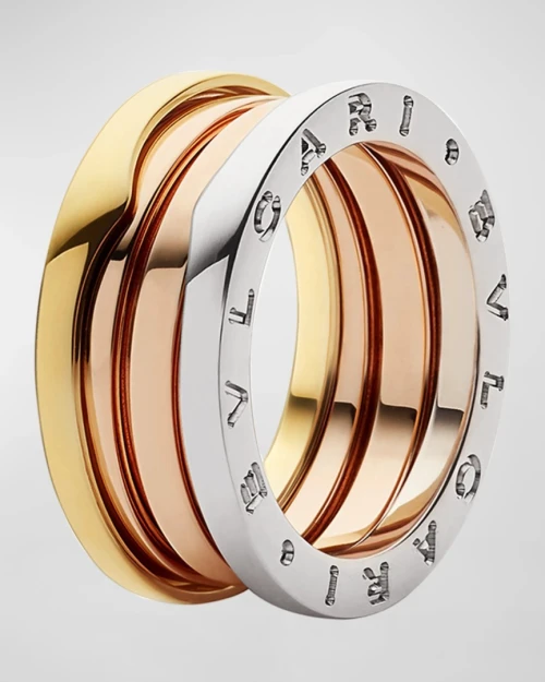 BVLGARI B Zero1 Tricolor 3 Band BAGUE 