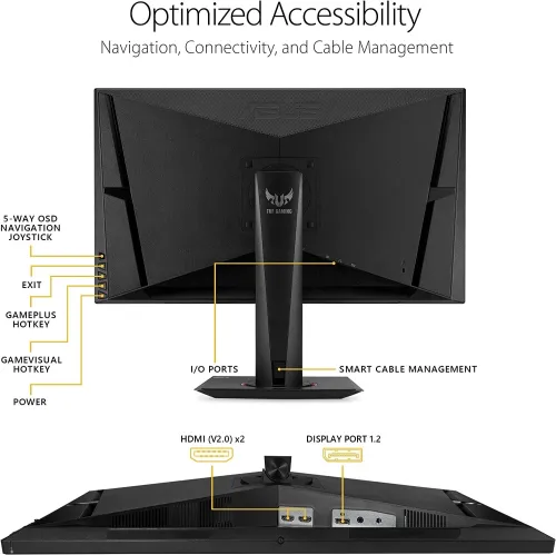 MONITOR ASUS TUF VG27AQ 27P 2K 1MS 165HZ IPS HDR