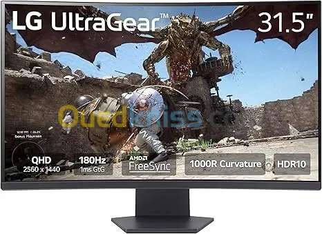MONITOR LG 32P GS60QC 2K/SRGB 99%/CURVED/ 180HZ/ 1MS/