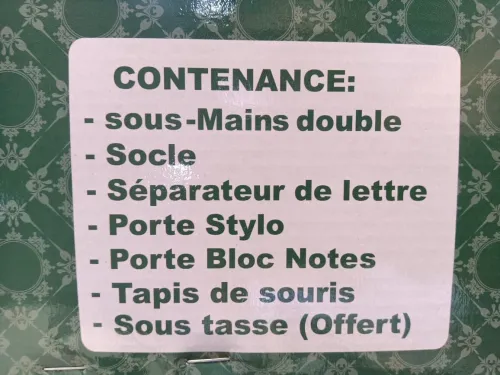 PARURE DE BUREAU  (6 / 7 / 9 PIÈCES)