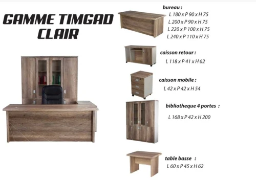 ENSEMBLE DE BUREAUX EN MÉLAMINÉ OU MDF