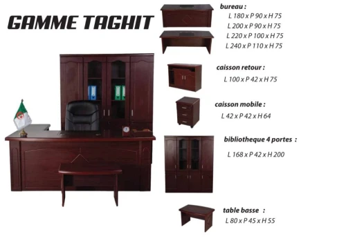 ENSEMBLE DE BUREAUX EN MÉLAMINÉ OU MDF