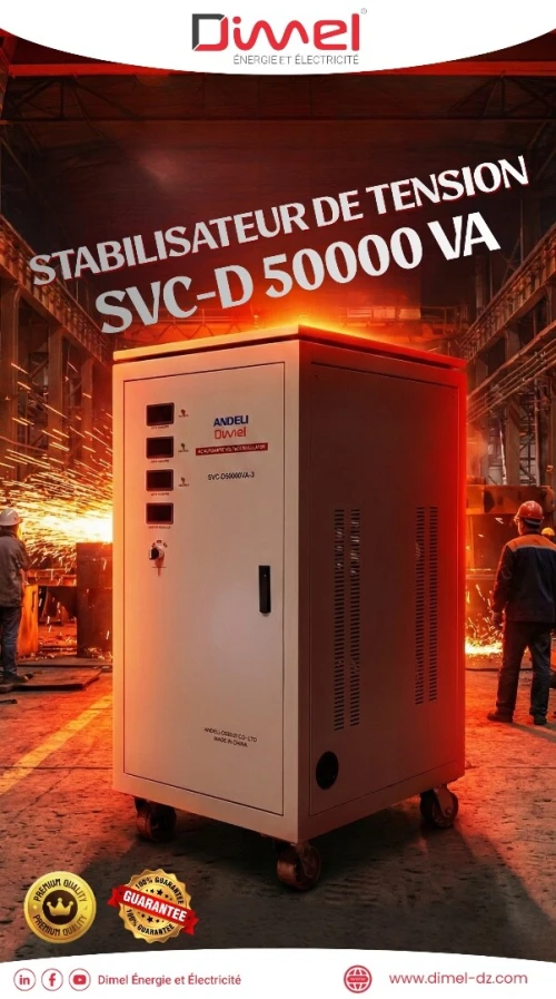 Stabilisateur de Tension 50KVA ANDELI DIMEL  Triphasé 380V Performance Industrielle