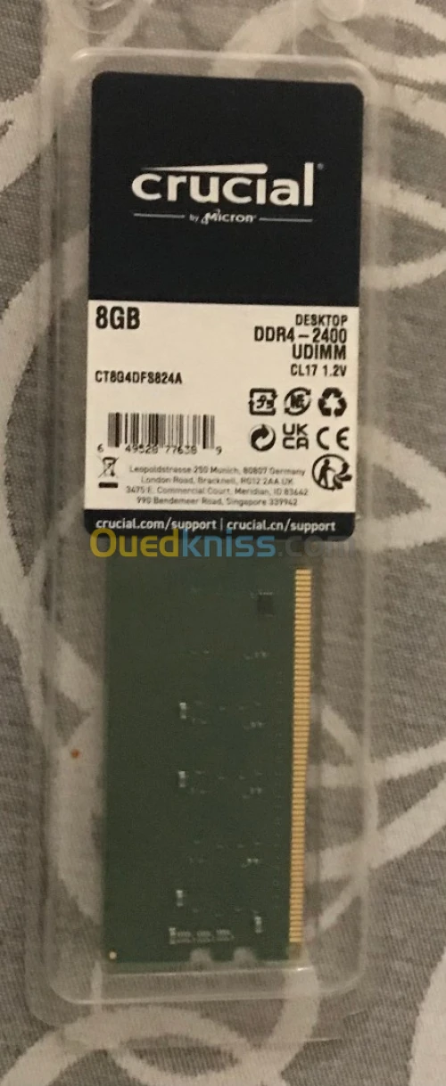 Crucial RAM 8Go DDR4 2400MHz Desktop