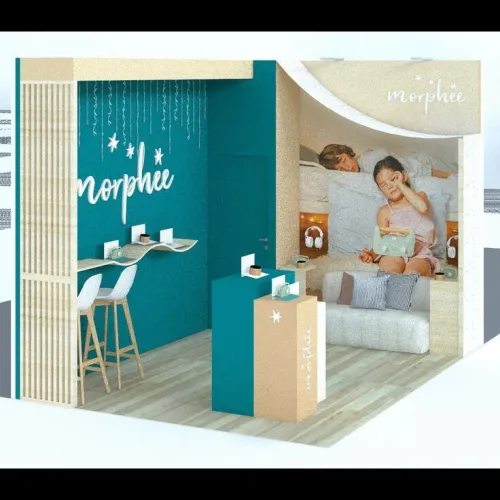 Stand publicitaire pour l'exposition de foire 