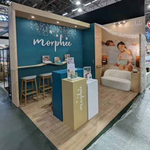 Stand publicitaire pour l'exposition de foire 