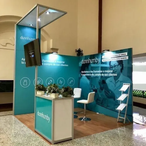 Stand publicitaire pour l'exposition de foire 
