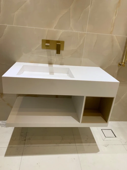 Meuble salle de bain en corian