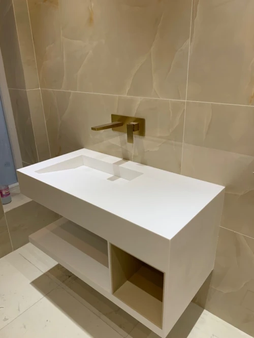 Meuble salle de bain en corian
