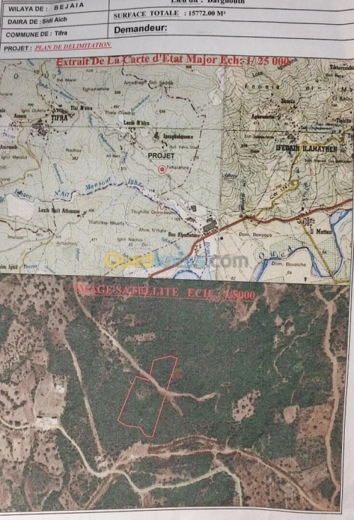 Vente Terrain Agricole Béjaïa Tifra