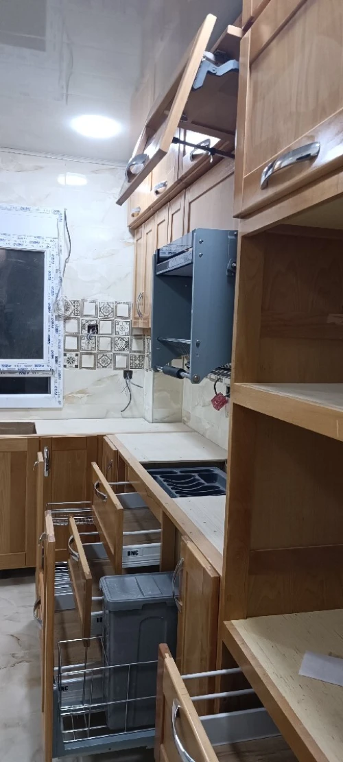 Cuisine et dressing en bois hêtre