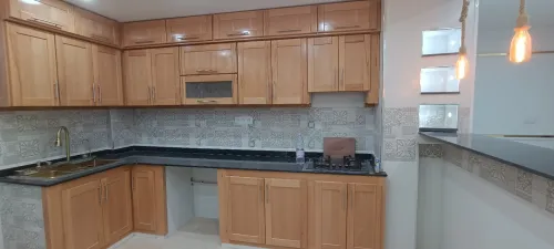 Cuisine et dressing en bois hêtre