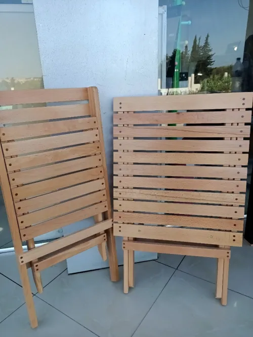 Table jardin pliantes en bois hêtre