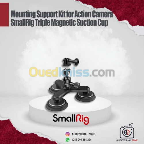 SMALLRIG Triple Magnetic Camera Mount for Action Cameras