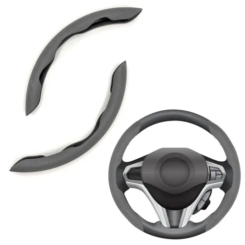Couvre Volant Universel en Simili Cuir 2Pcs