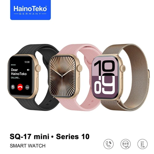 HainoTeko SQ-17 Mini Smart Watch Series 10 AMOLED avec 3 Bracelets