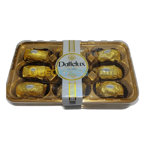 Dattelux Dattes fourrées enrobées de chocolat
