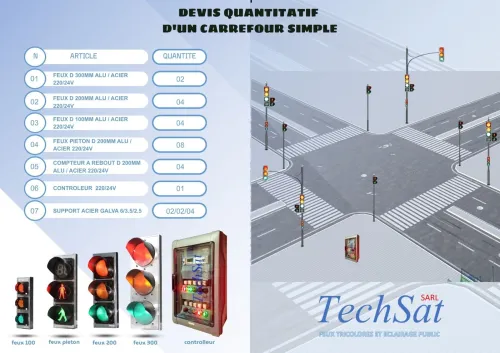 اشارات المرور الضوئية feux de signalisation - étude - devis -