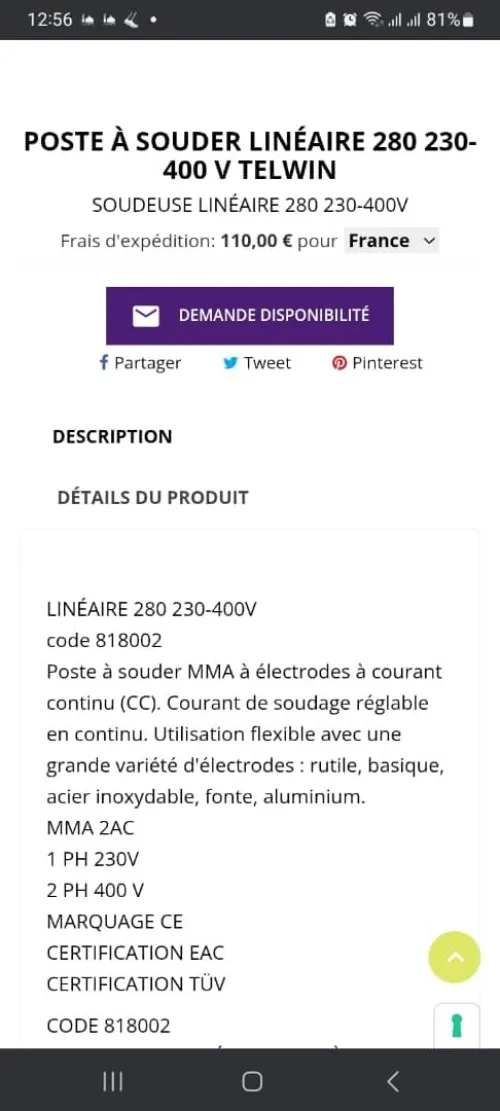 Poste à souder linear telwin