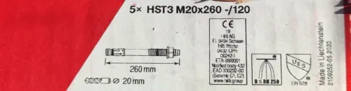 Goujon HILTI Charge LOURD M20,M24