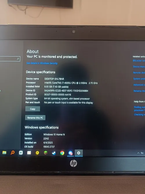 HP Elitebook Occasion i7-4th - 8Go Ram - SSD 128GB - Double GPU