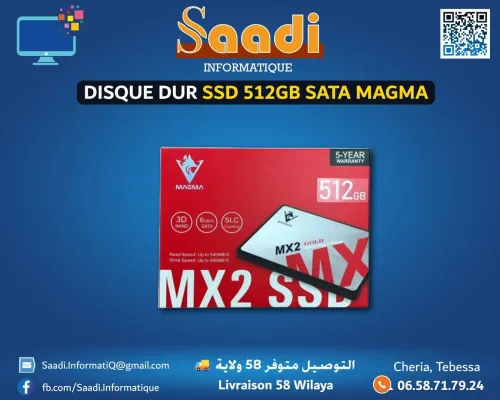 DISQUE DUR SSD 512GB SATA MAGMA MX2