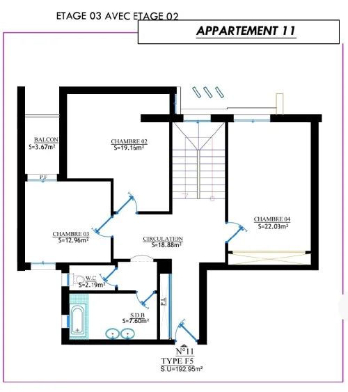 Vente Appartement F3 Alger Draria