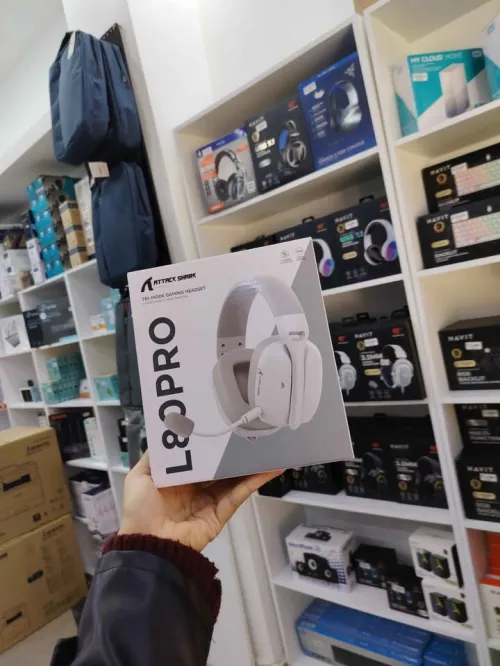 Casque Attack Shark L80 Pro white 2.4G/BT/Wired Tri -mode Switching